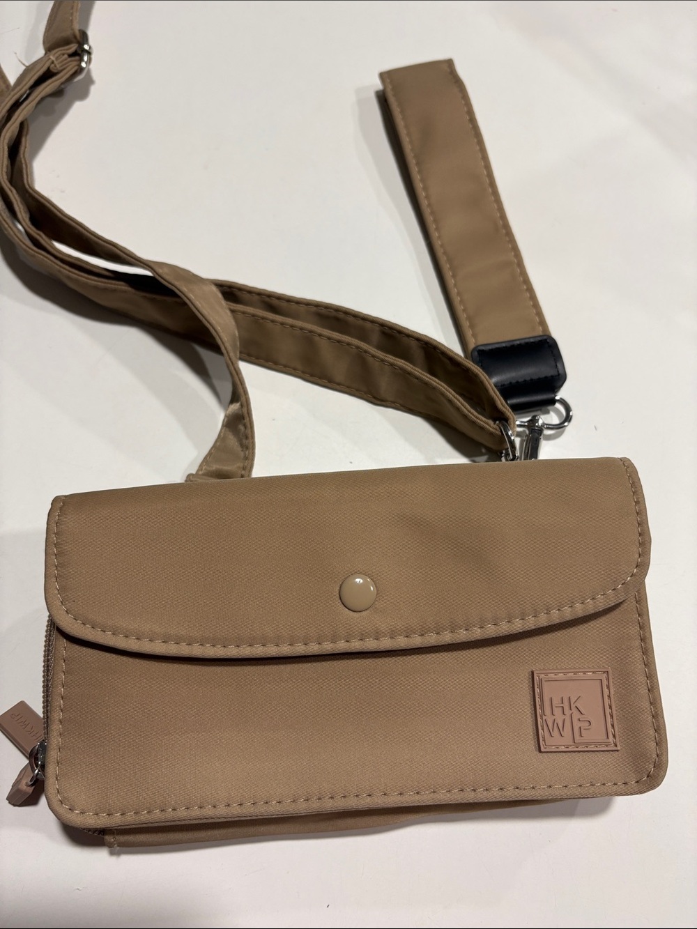 IHKWIP everyday essentials crossbody  and Wristlet in Tan Nylon